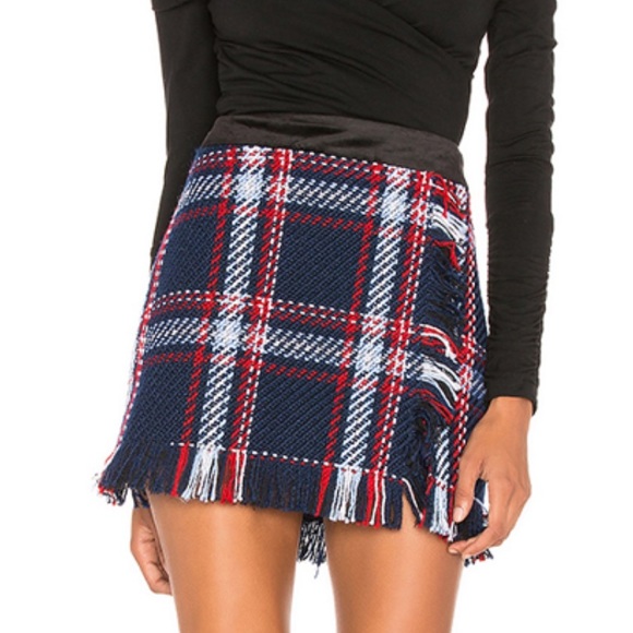 ASOS Dresses & Skirts - Fringed Plaid Mini Skirt